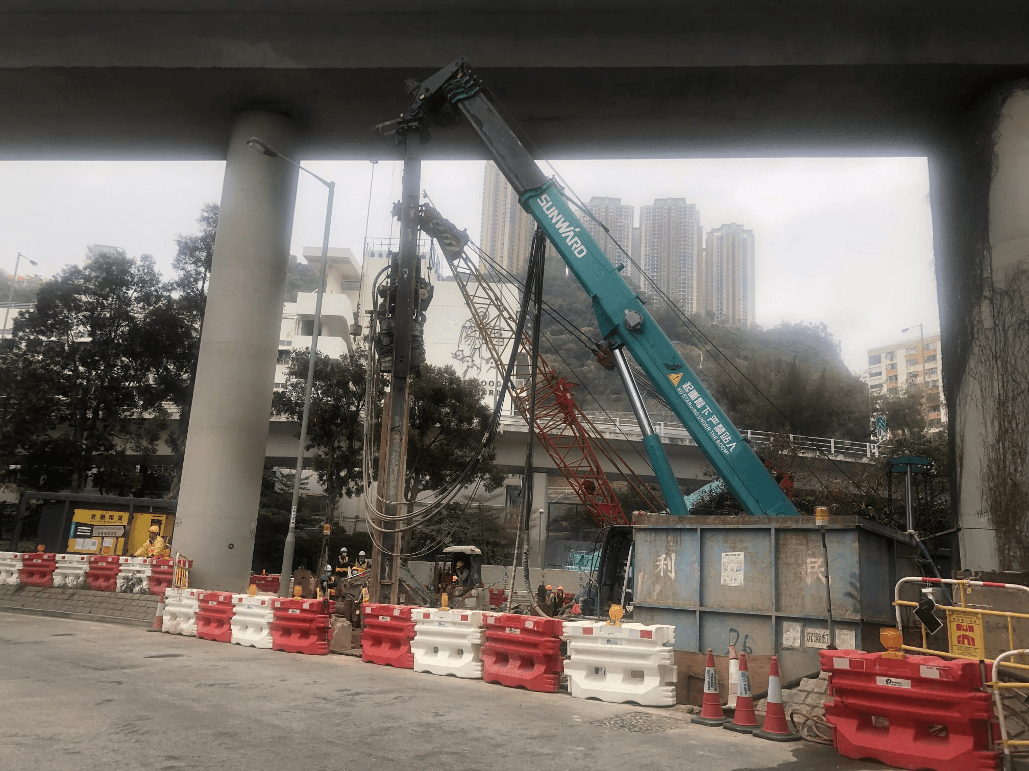 Kwai Tsing Flyover Foundation Works